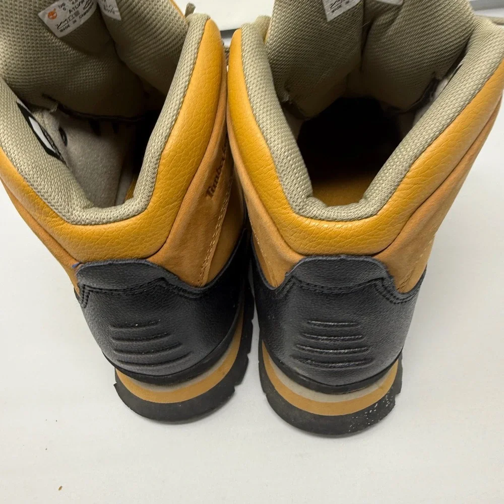 Timberland Boys Euro Hiker Shell Toe Boots Wheat Black A1LVW Size 5Y